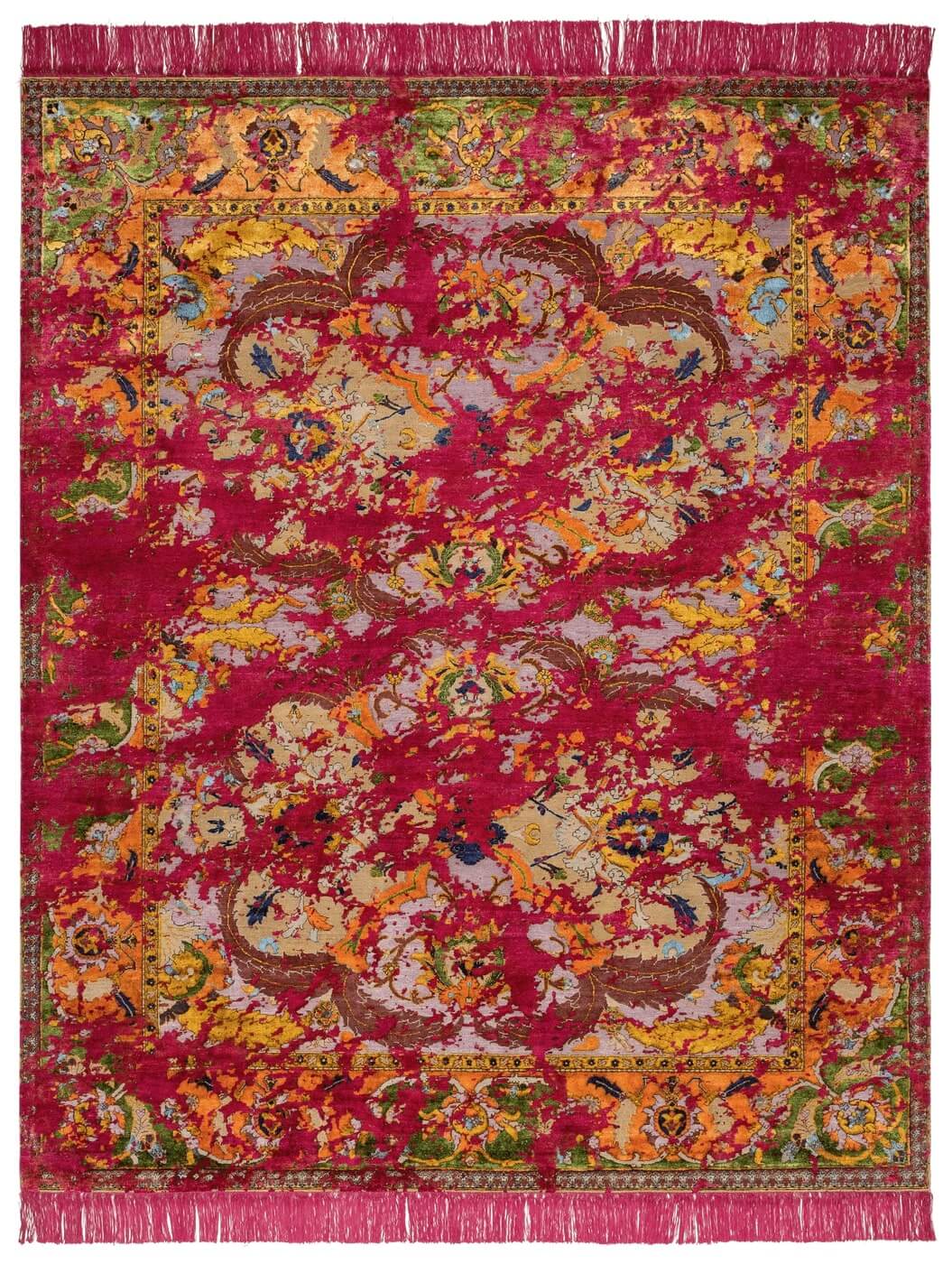 Oriental Red Hand-woven Luxury Rug ☞ Size: 300 x 400 cm