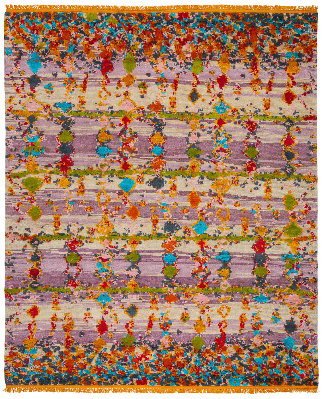 Hand-Woven Multicolored Luxurious Rug