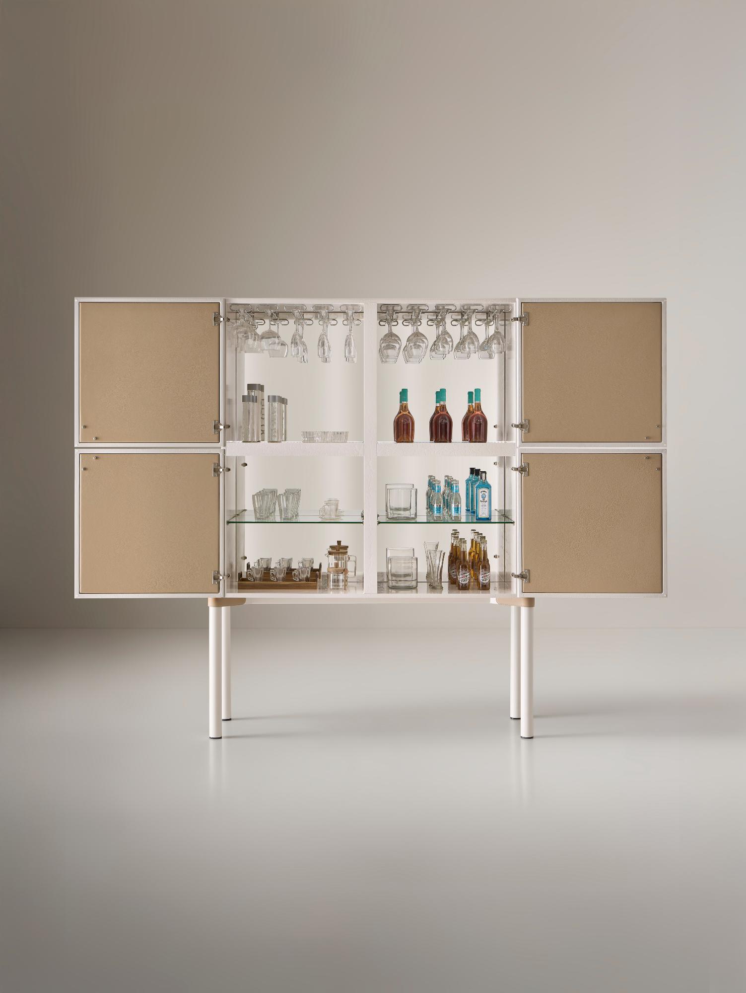Alexandra White Bar Cabinet