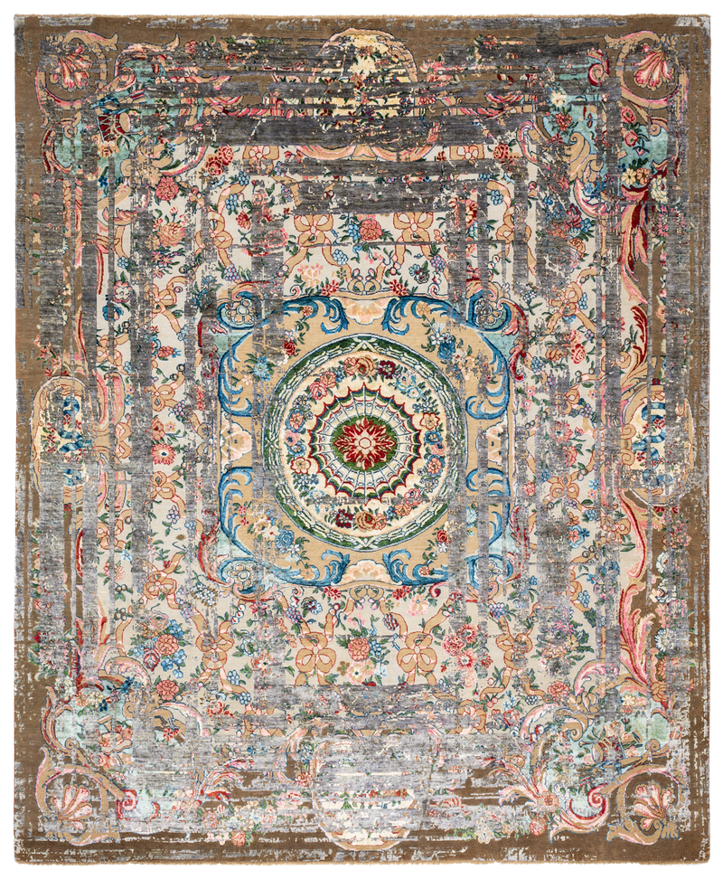 Savonnerie Hand-Knotted Rug