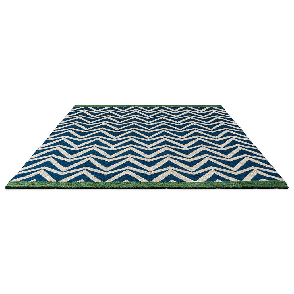 Flat Weave Blue Outdoor Rug | Size: 200 x 280 cm