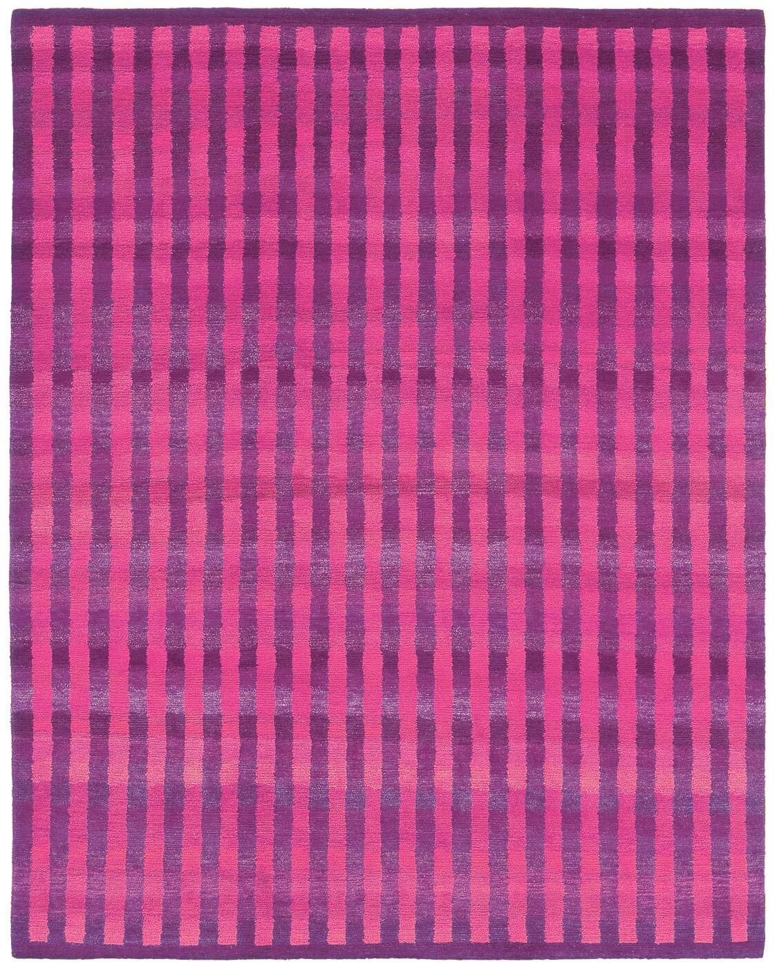 Hand-woven Pink Stripes Luxury Rug ☞ Size: 300 x 400 cm