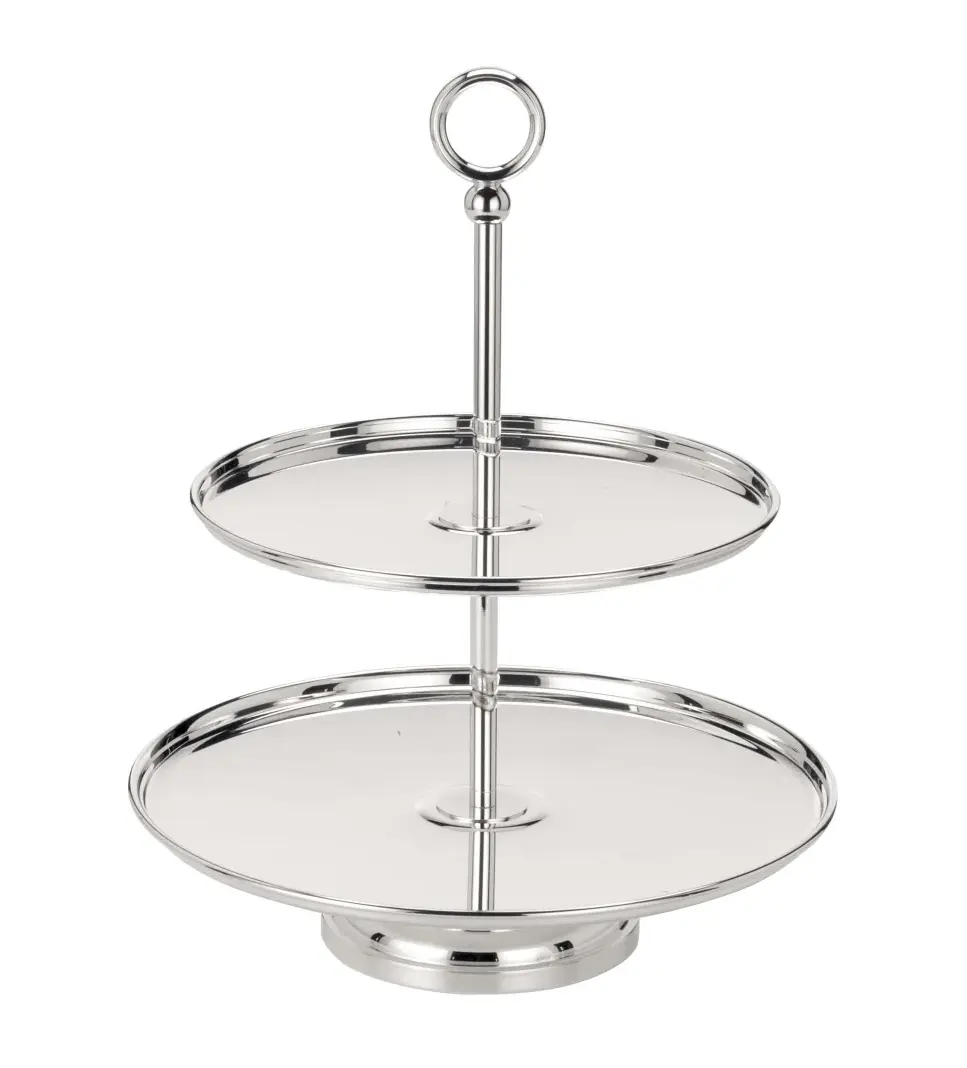 Two-Tier Silver-Plated Cake Stand