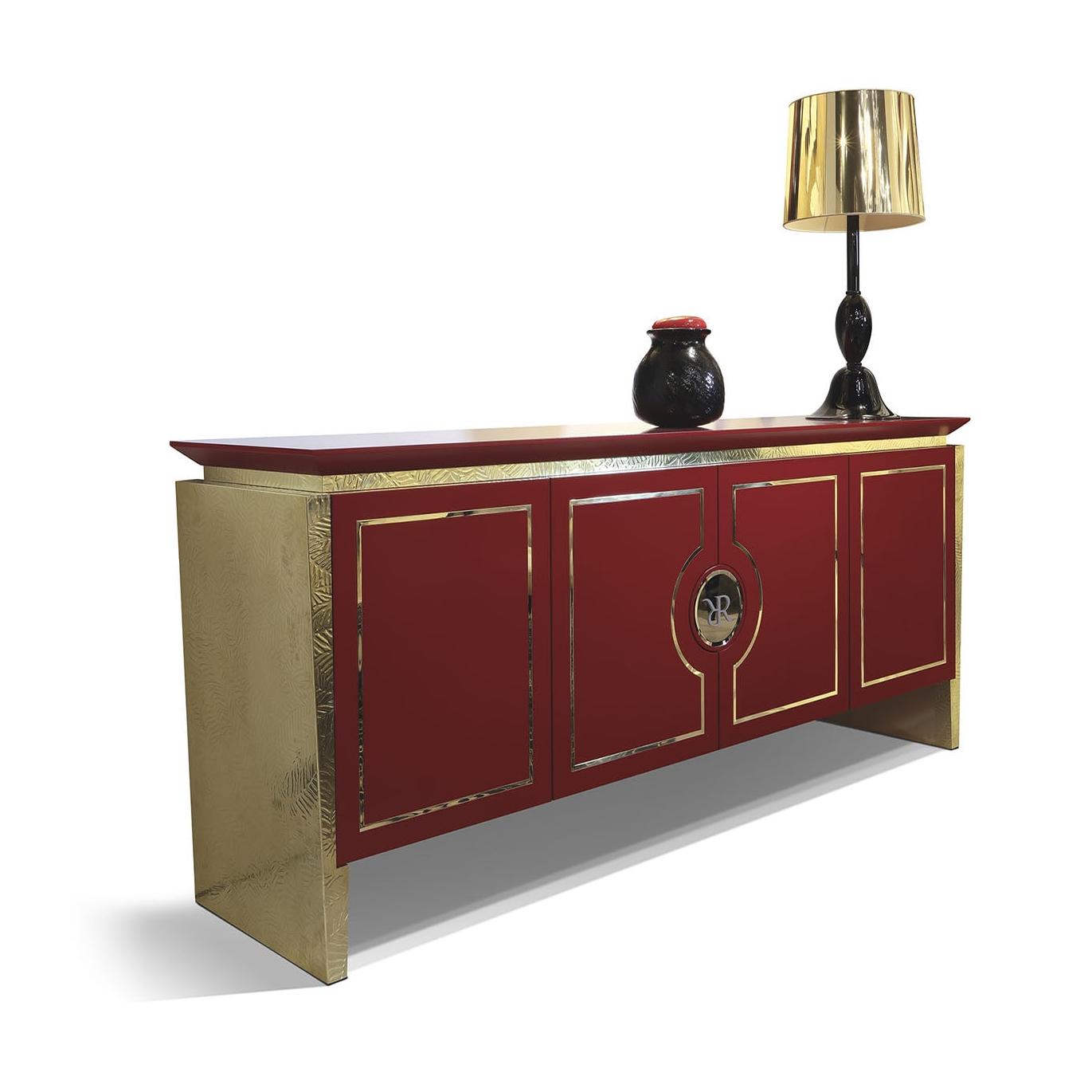 Italian Four-Door Coral Sideboard