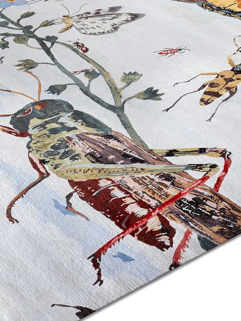 Grasshopper Hand-Woven Exquisite Rug ☞ Size: 140 x 210 cm
