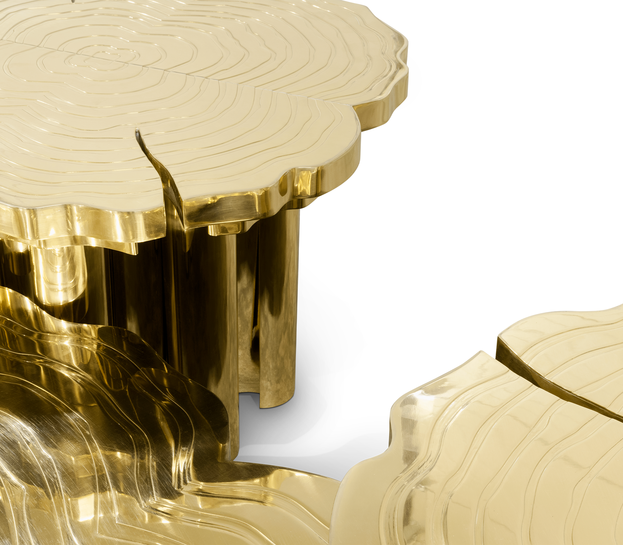 Gold 3-Piece Coffee Table Set