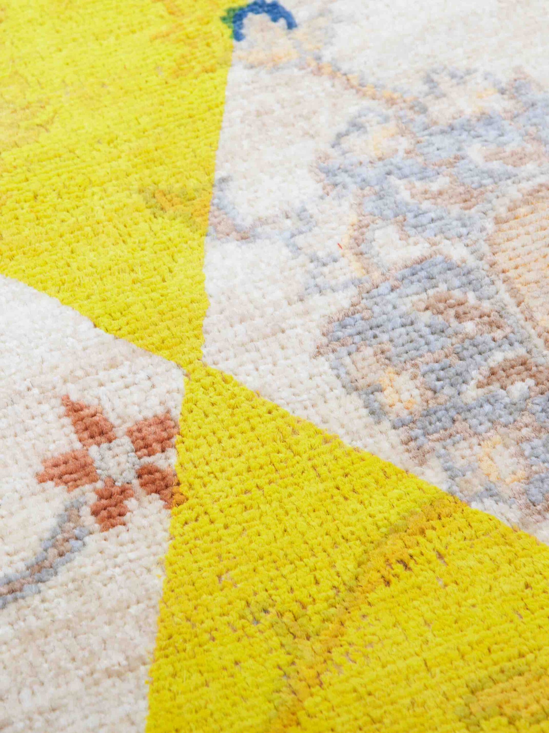 Double Layer Yellow Wool Rug