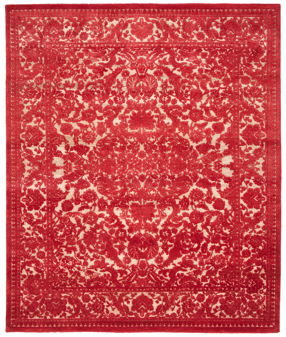 Medallion Hand-woven Red Luxury Rug | Size: 200 x 300 cm