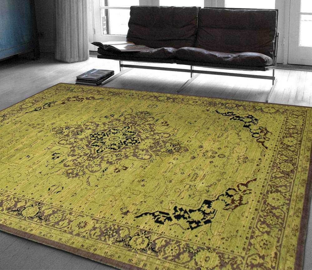 Heriz Olive Rug by Louis de Poortere | Size: 230 x 230 cm