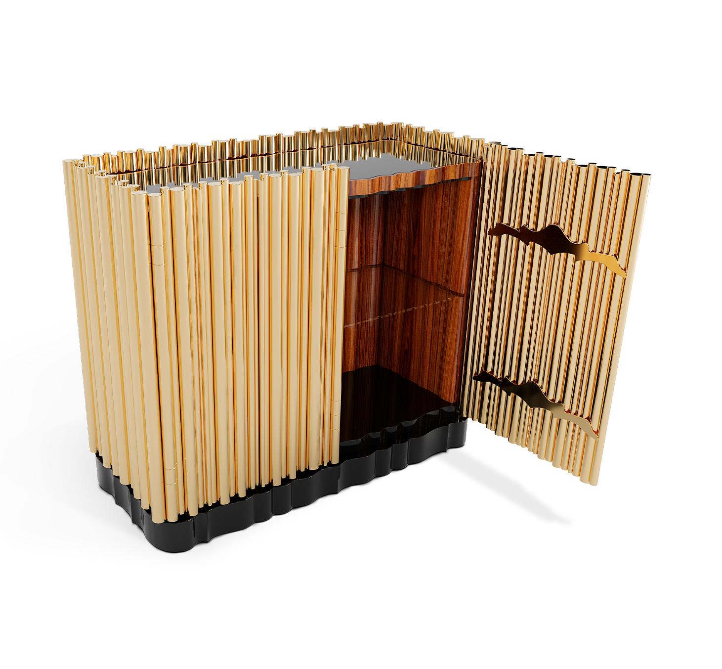 Harmony Two-Doors Gold Sideboard