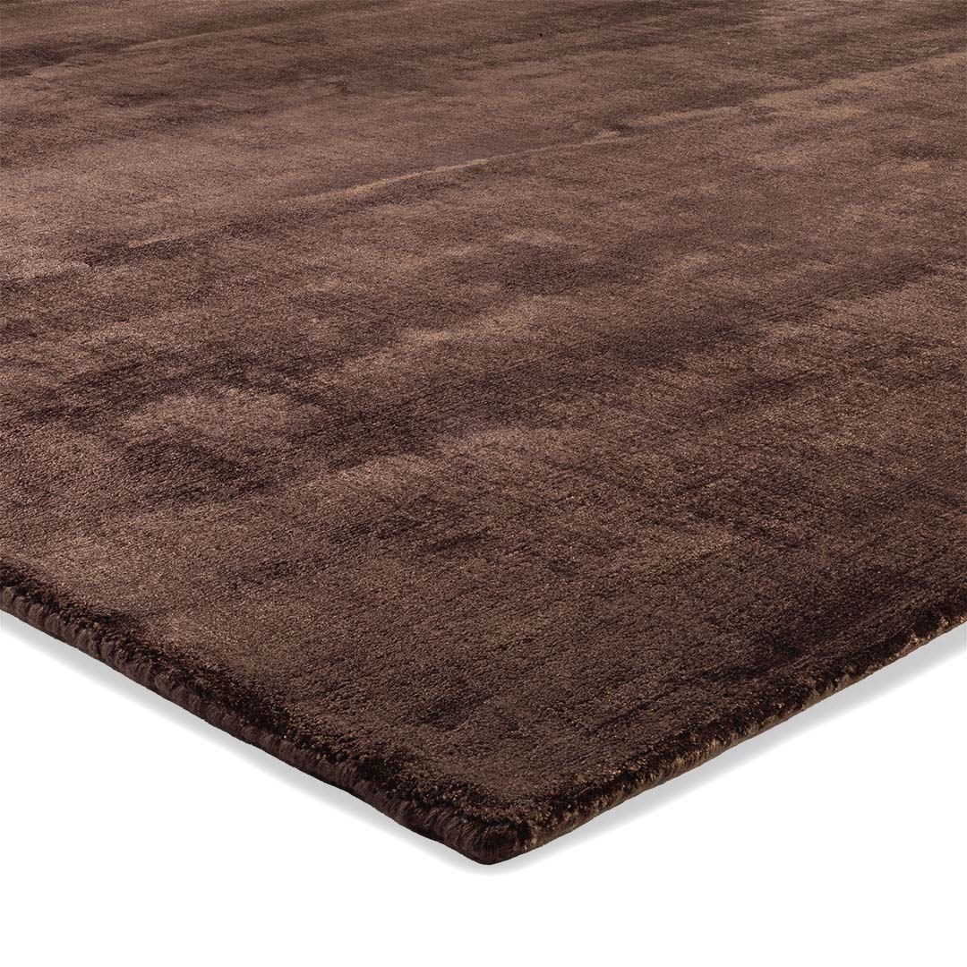 Trendy Shiny Taupe Viscose Rug