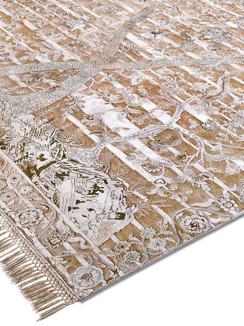 Gold Luxury Silk / Wool Rug | Size: 274 x 365 cm