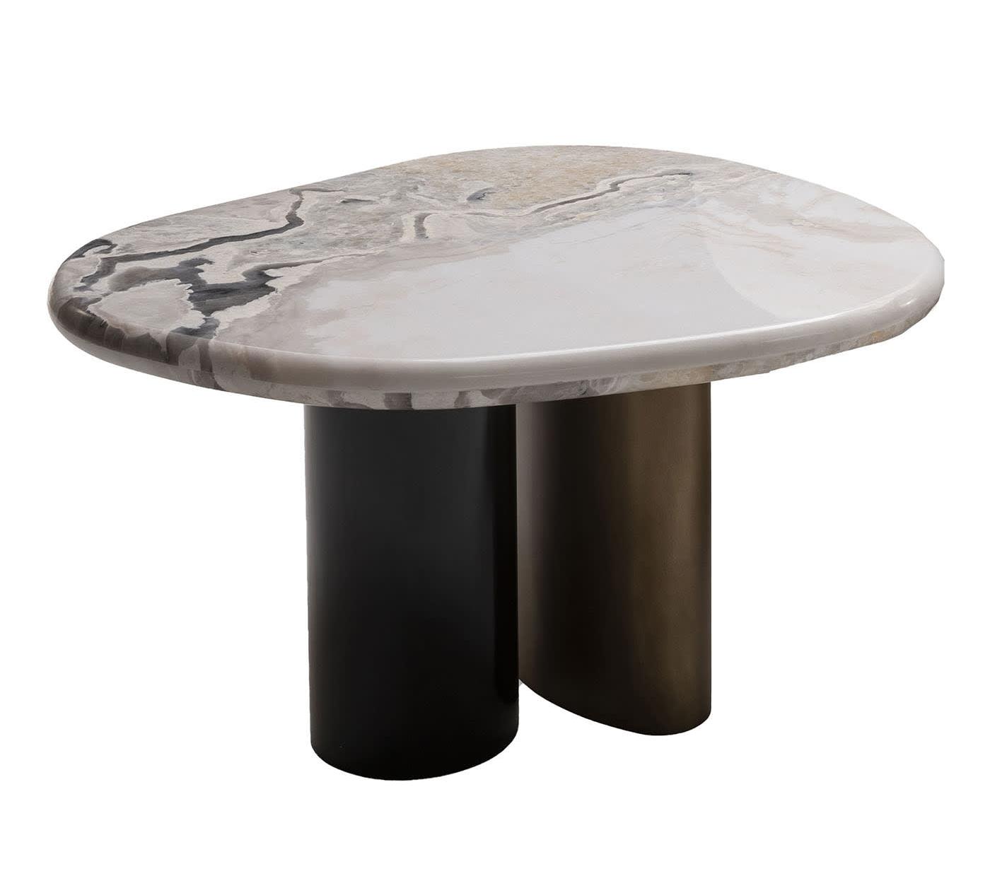 Cloud White Marble Handcrafted Coffee Table