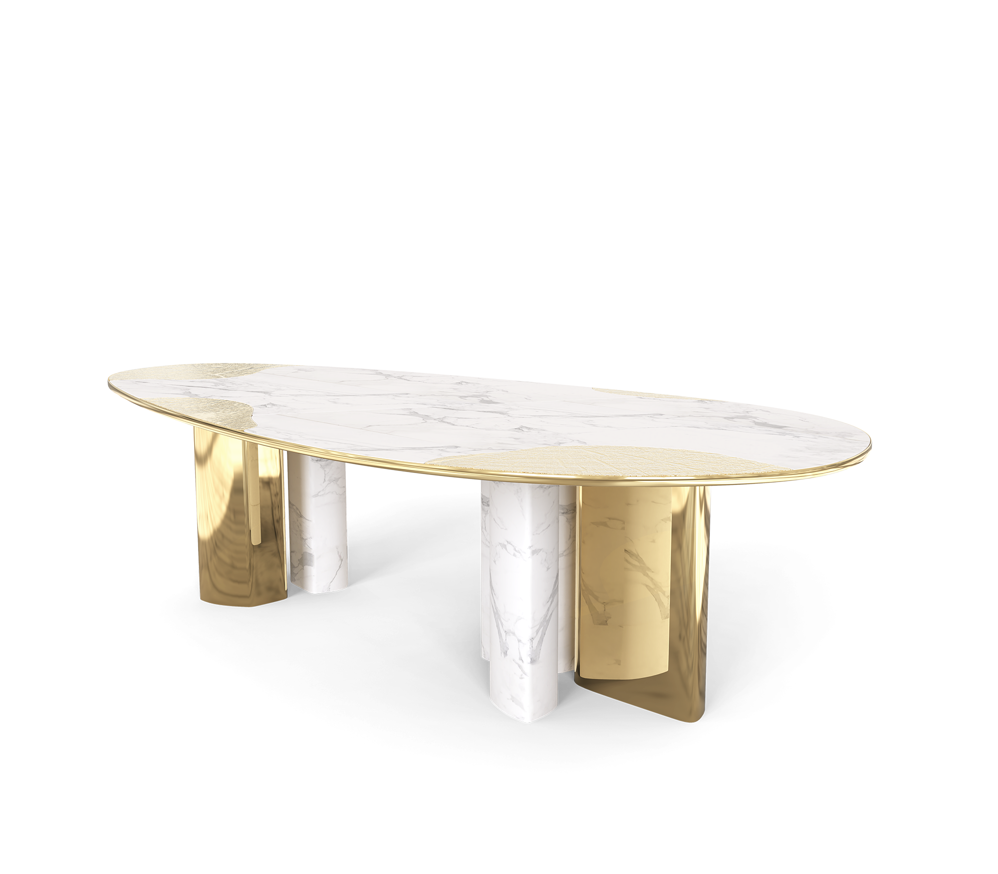 Marble & Gold Luxe Dining Table
