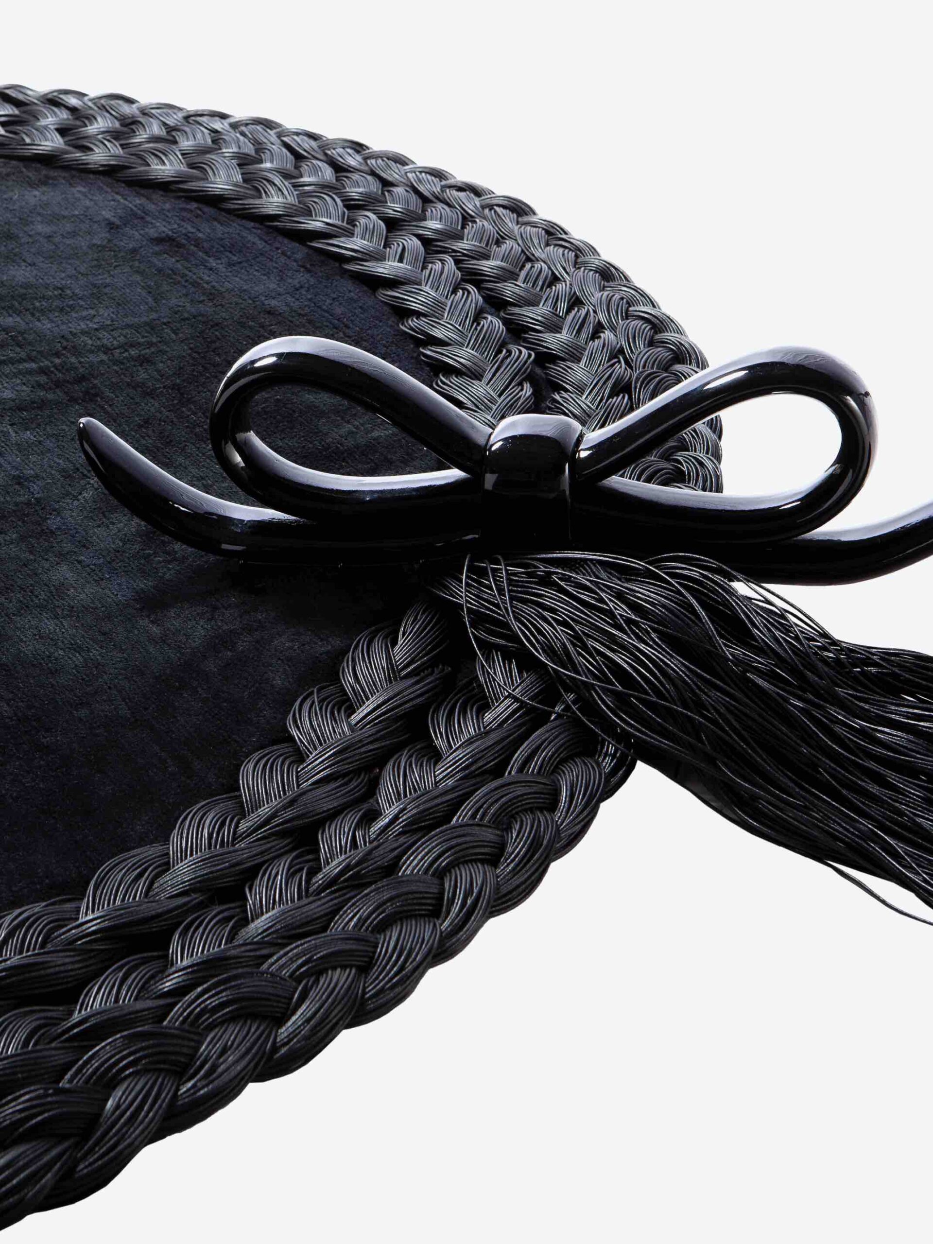 Black Tie Carpet Silk / Leather Rug