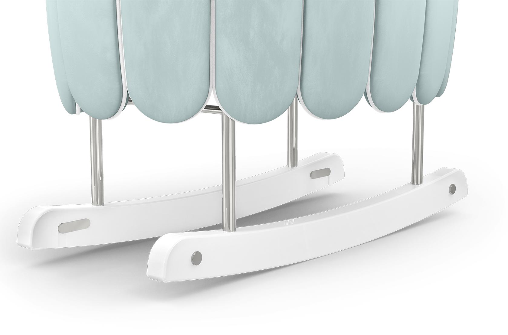Lotus Gentle Blue Rocking Crib