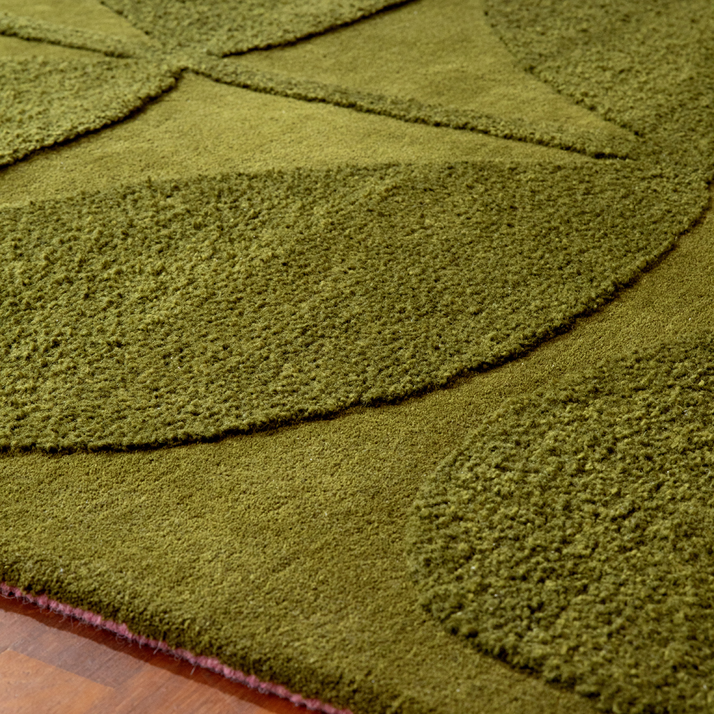 Solid Designer Green Rug | Size: 160 x 230 cm