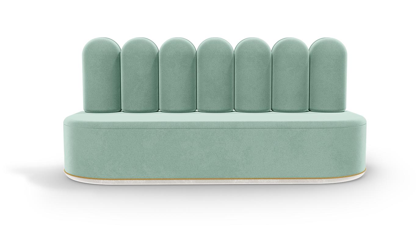 Fluffy Cloud II Green Sofa