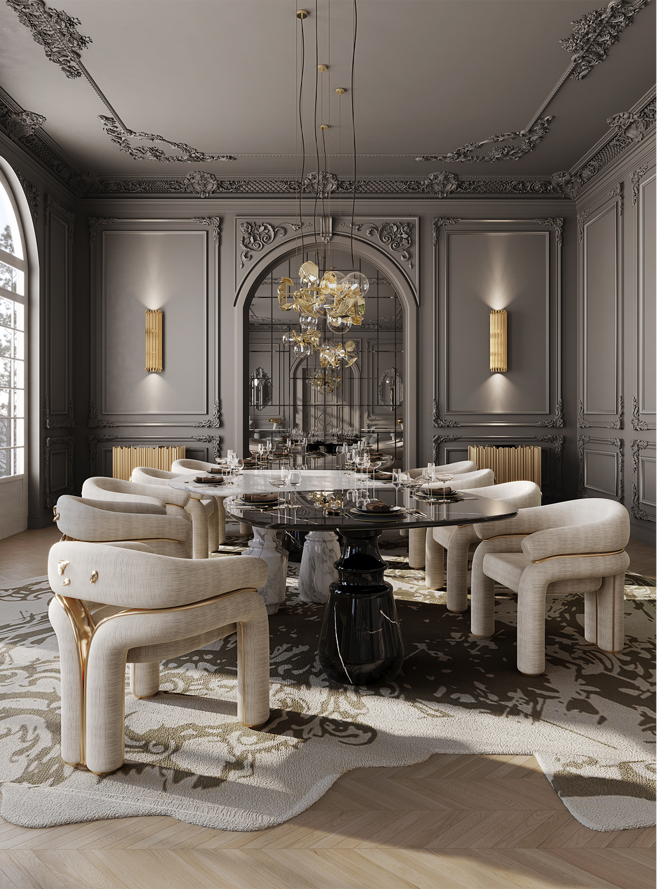 Celestia White Designer Chair