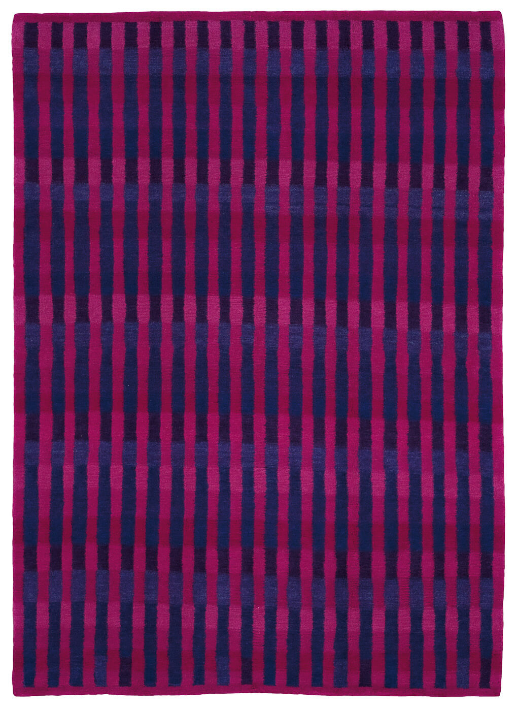 Hand-woven Pink / Purple Stripes Luxury Rug