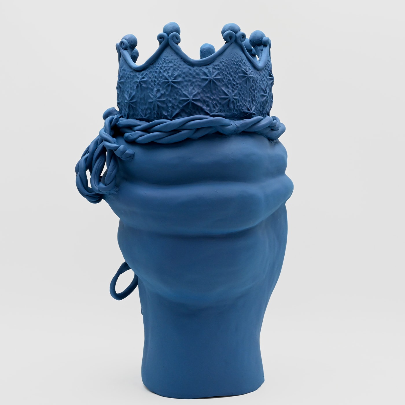 Italian Blue Moor's Head Artisan Sculpture