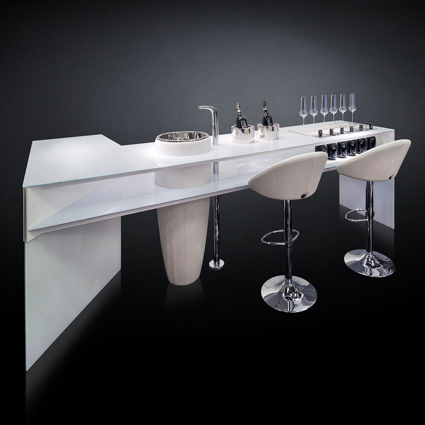 Essential Minimalist White Bar Counter