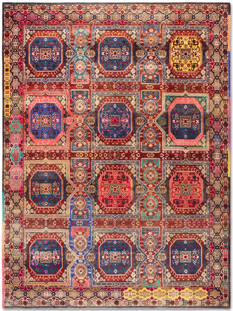 Original Natural Black Hand-Knotted Wool Rug | Size: 305 x 427 cm
