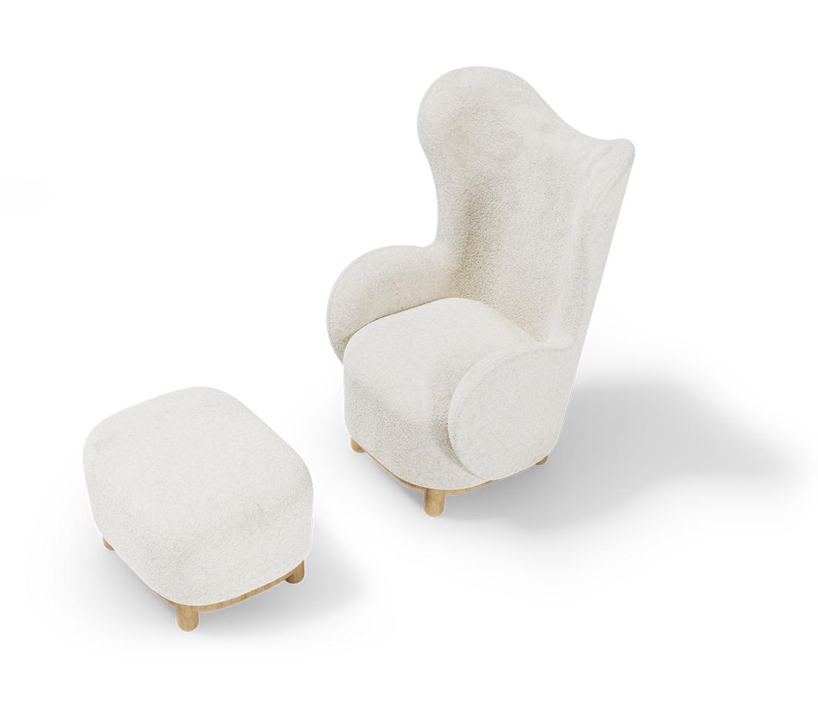 Snuggle Hug Armchair & Ottoman Set | Configuration: Armchair + Ottoman