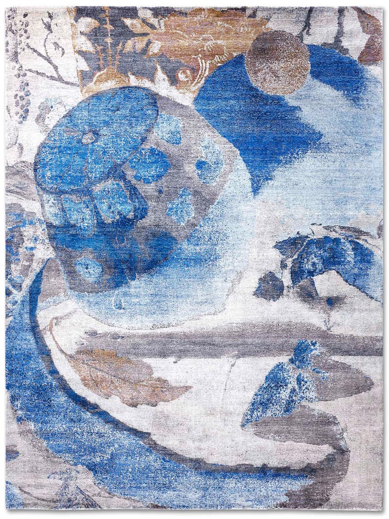 Blue Lemon Hand-Woven Exquisite Rug ☞ Size: 170 x 240 cm