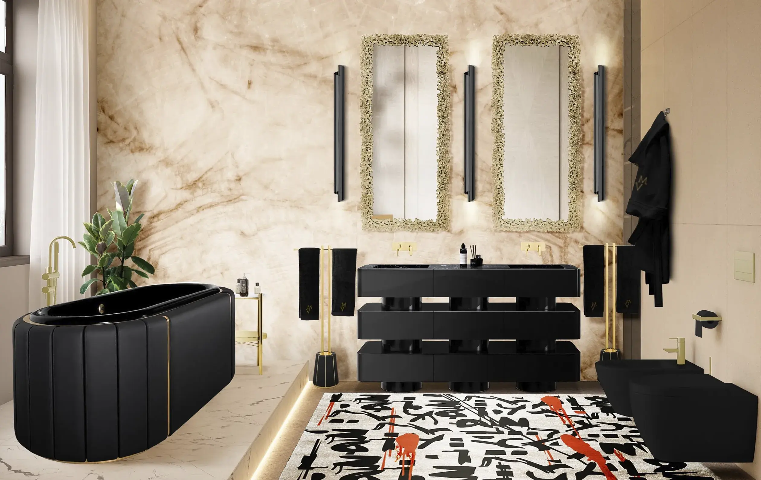 Royal Soak Black Bathtub