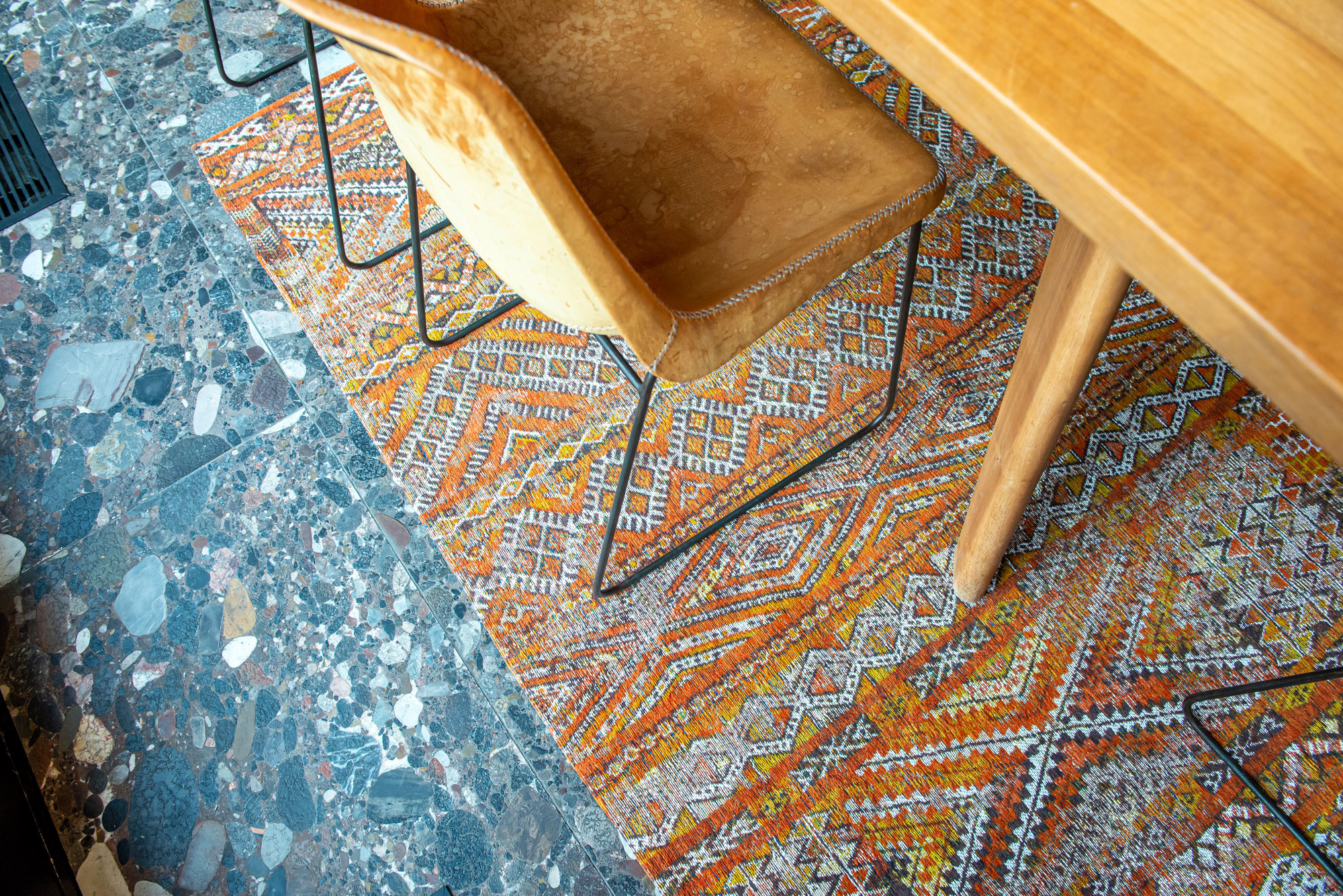 Vintage Flatwoven Orange Rug