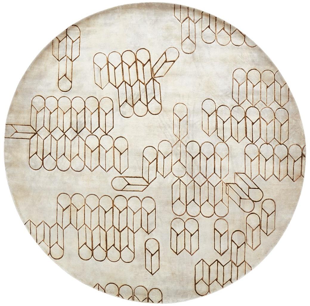 Brand Mark Circle Viscose Rug