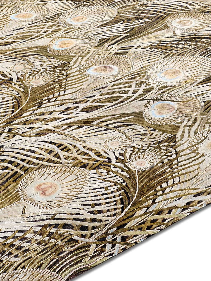 Feathers Luxury Silk / Wool Rug ☞ Size: 300 x 400 cm