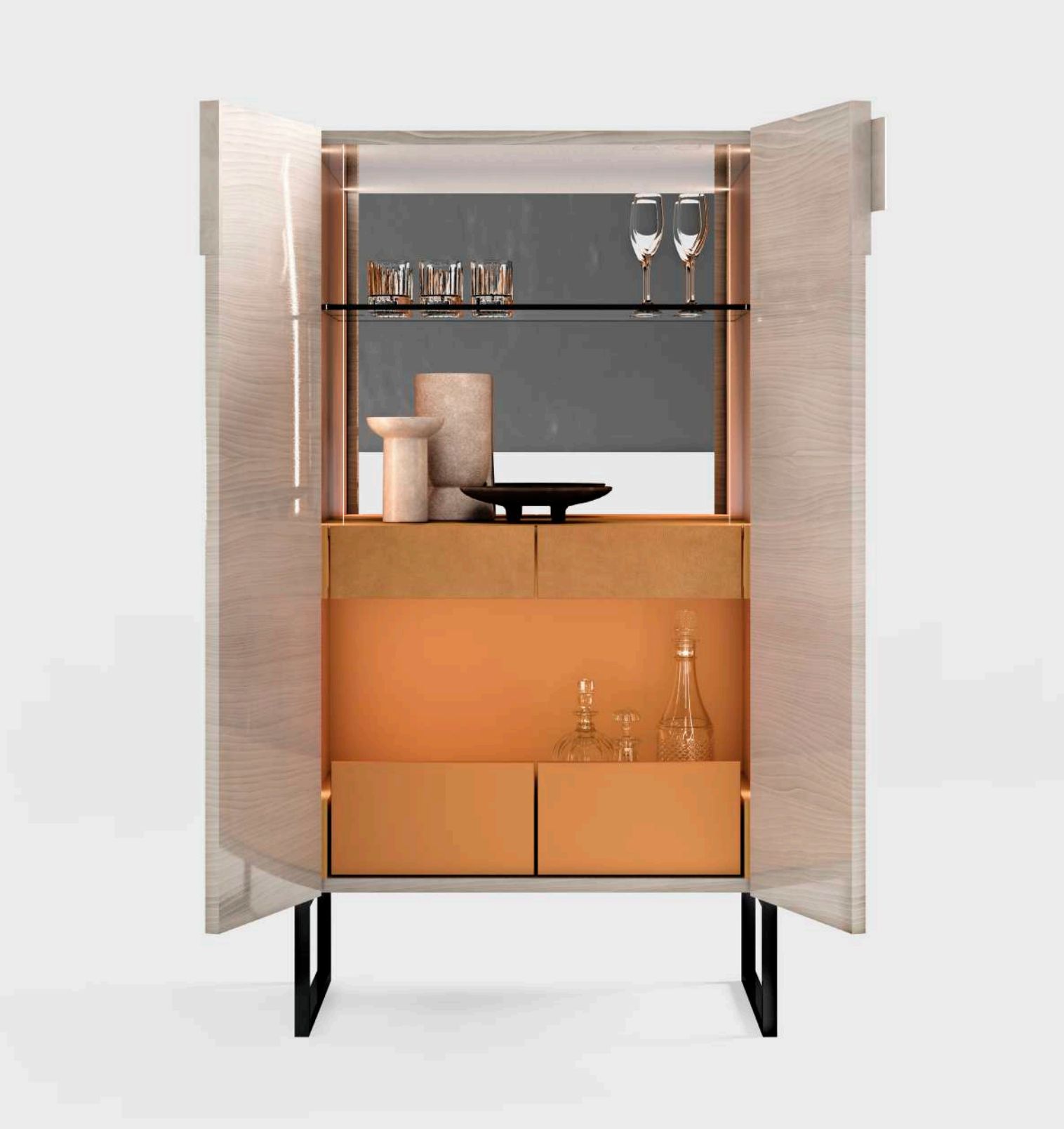Crafted Bar Unit with Lights