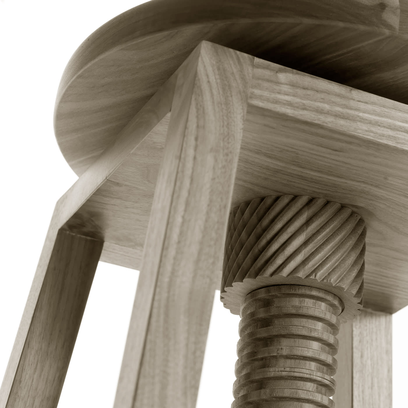 Invito Low Grey Contemporary Stool