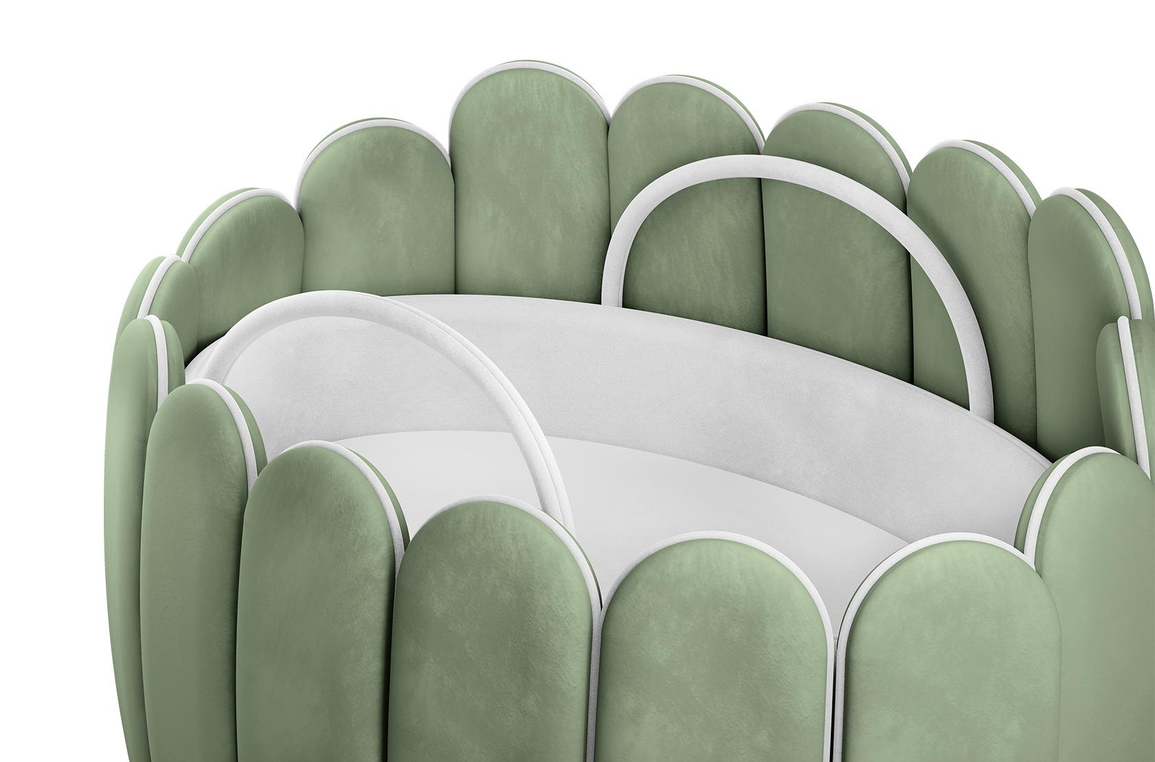 Lotus Gentle Green Rocking Crib