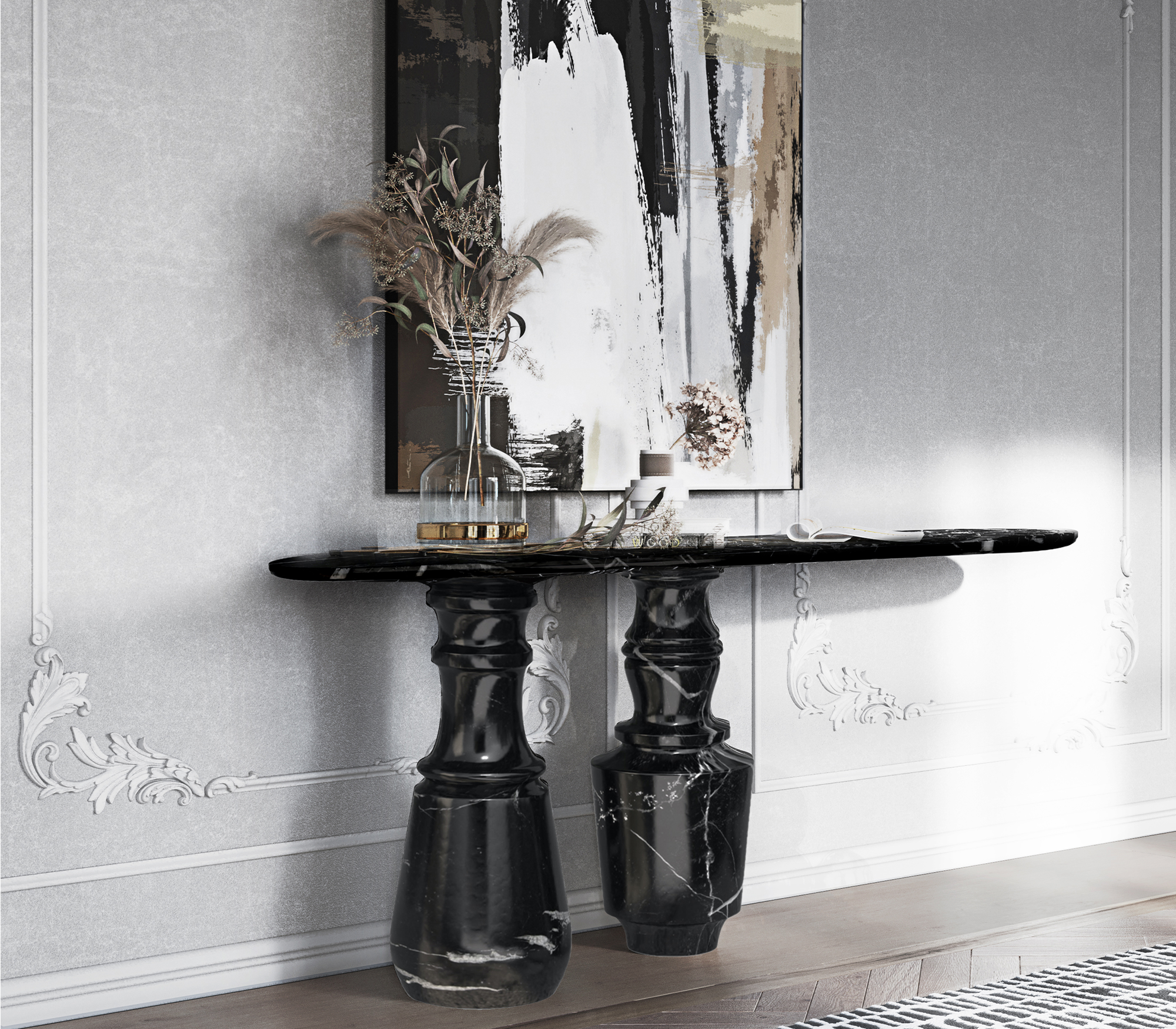 Obsidian Nero Marquina Designer Console