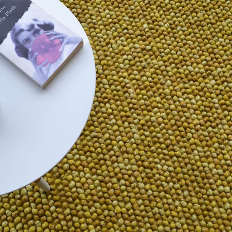 Flat Woven Yellow Rug ☞ Size: 250 x 350 cm