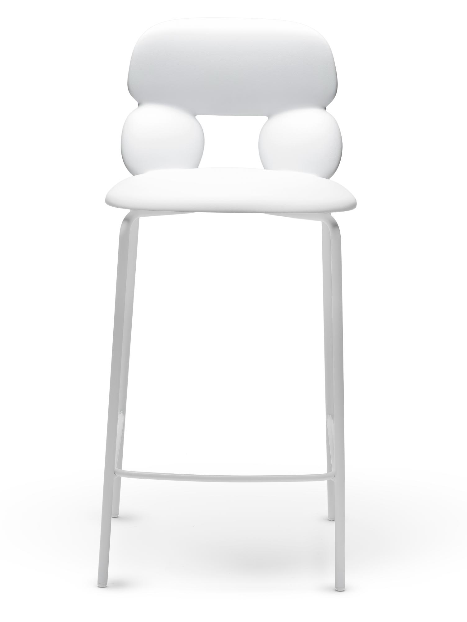 Nube White Bar Stool