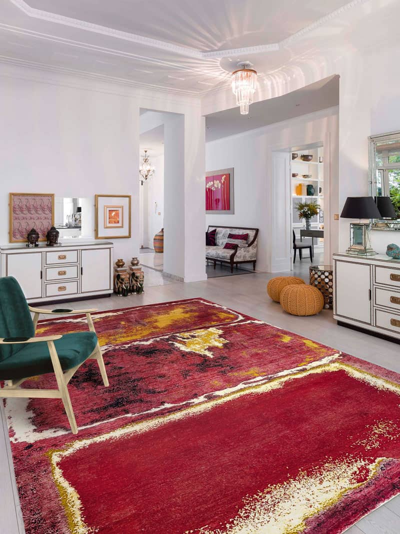 Blood Moon Luxury Silk / Wool Rug