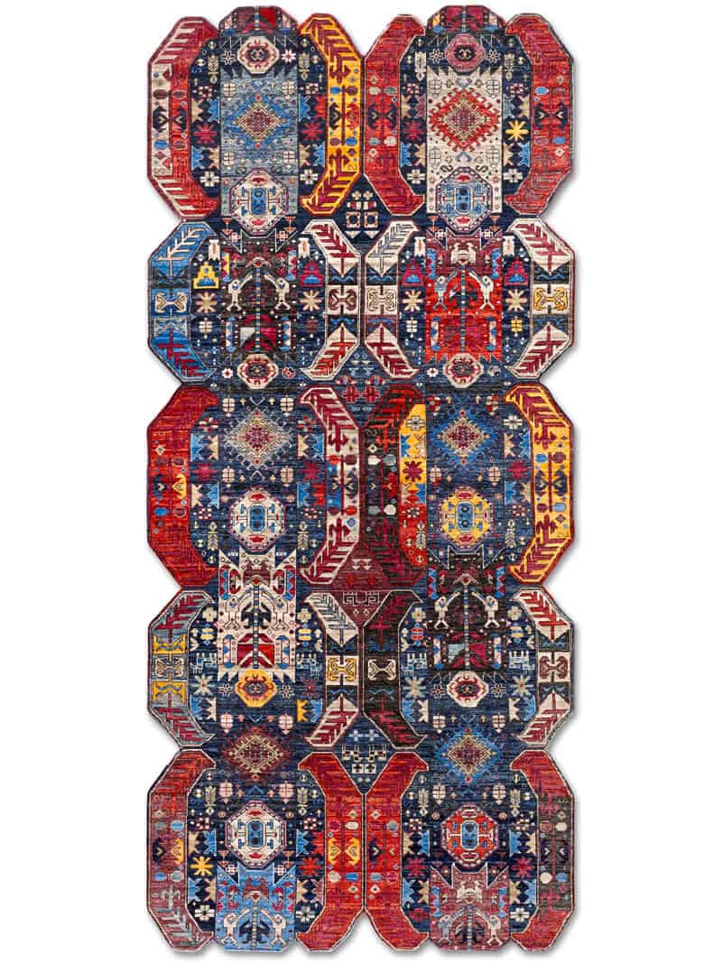 Multishape Luxury 100% Wool Rug | Size: 160 x 365 cm