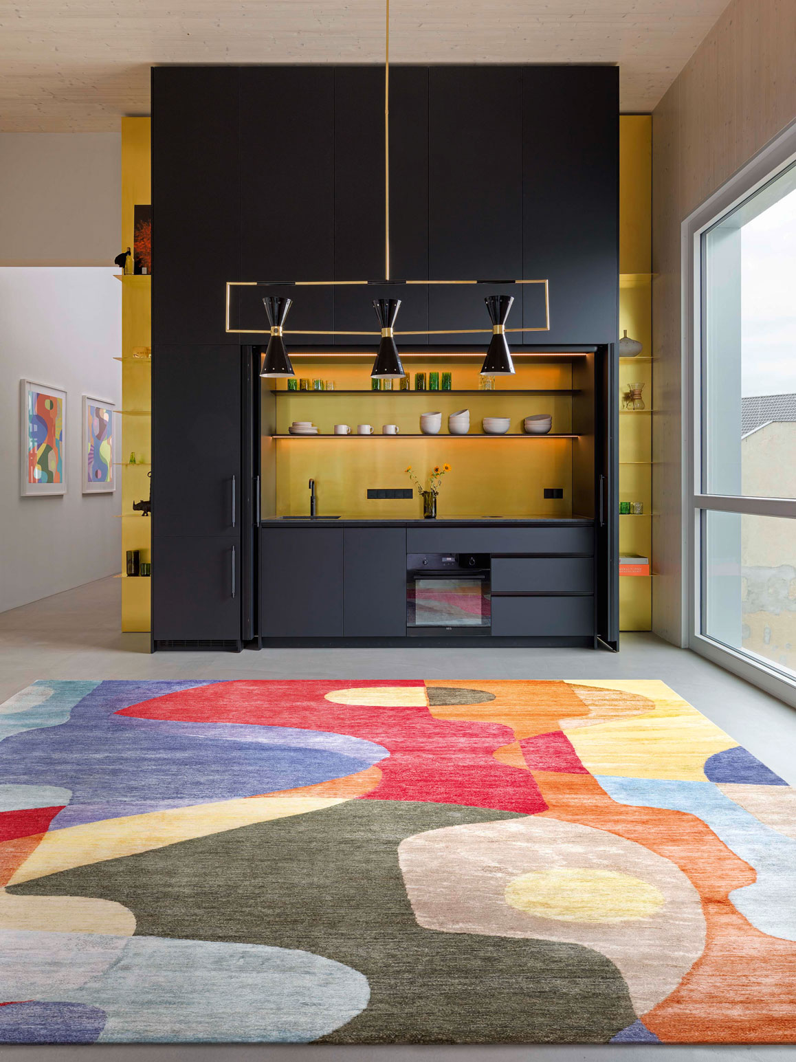 Original Hand-Knotted Silk / Wool Rug
