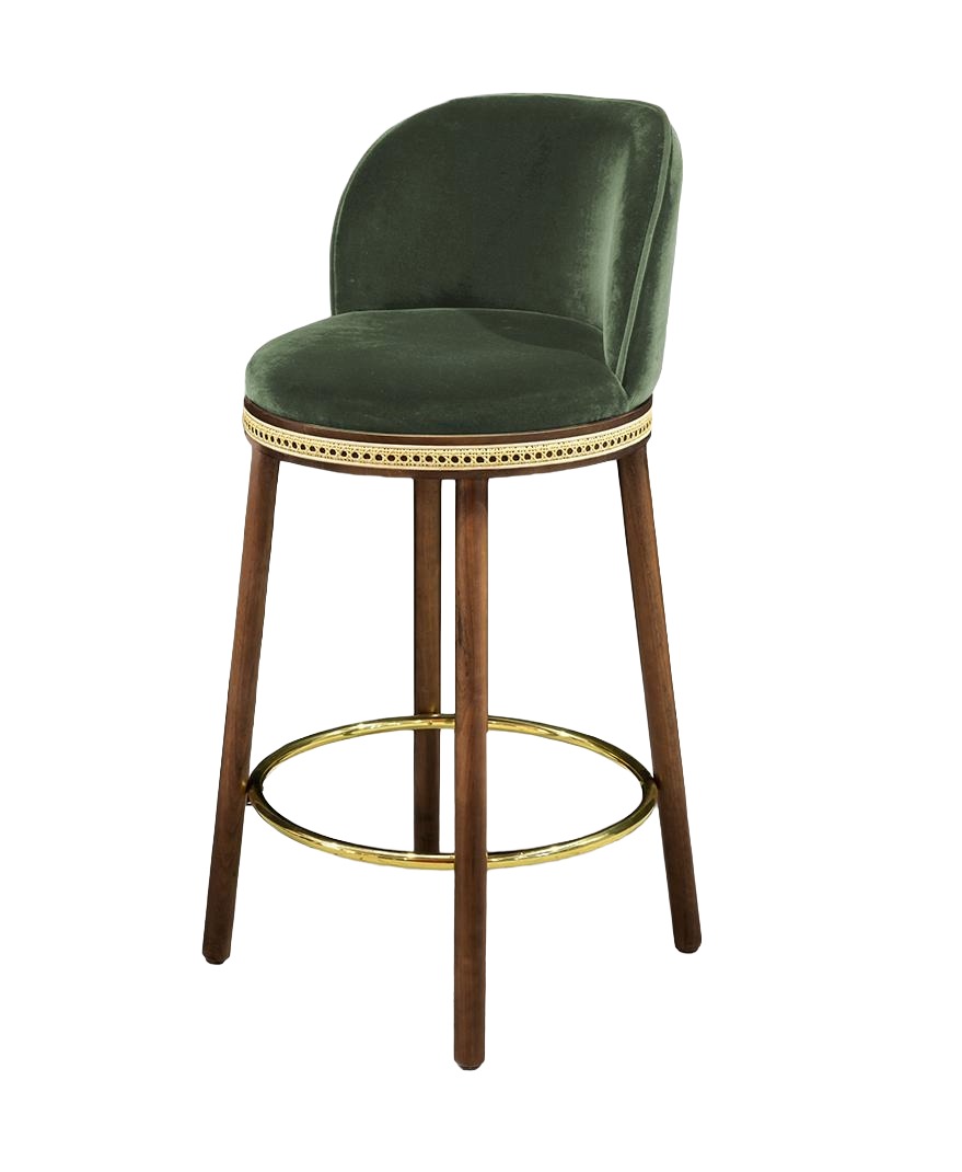 Alma Green Bar Stool
