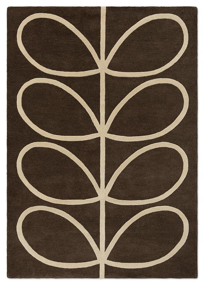 Giant Linear Stem Walnut Rug