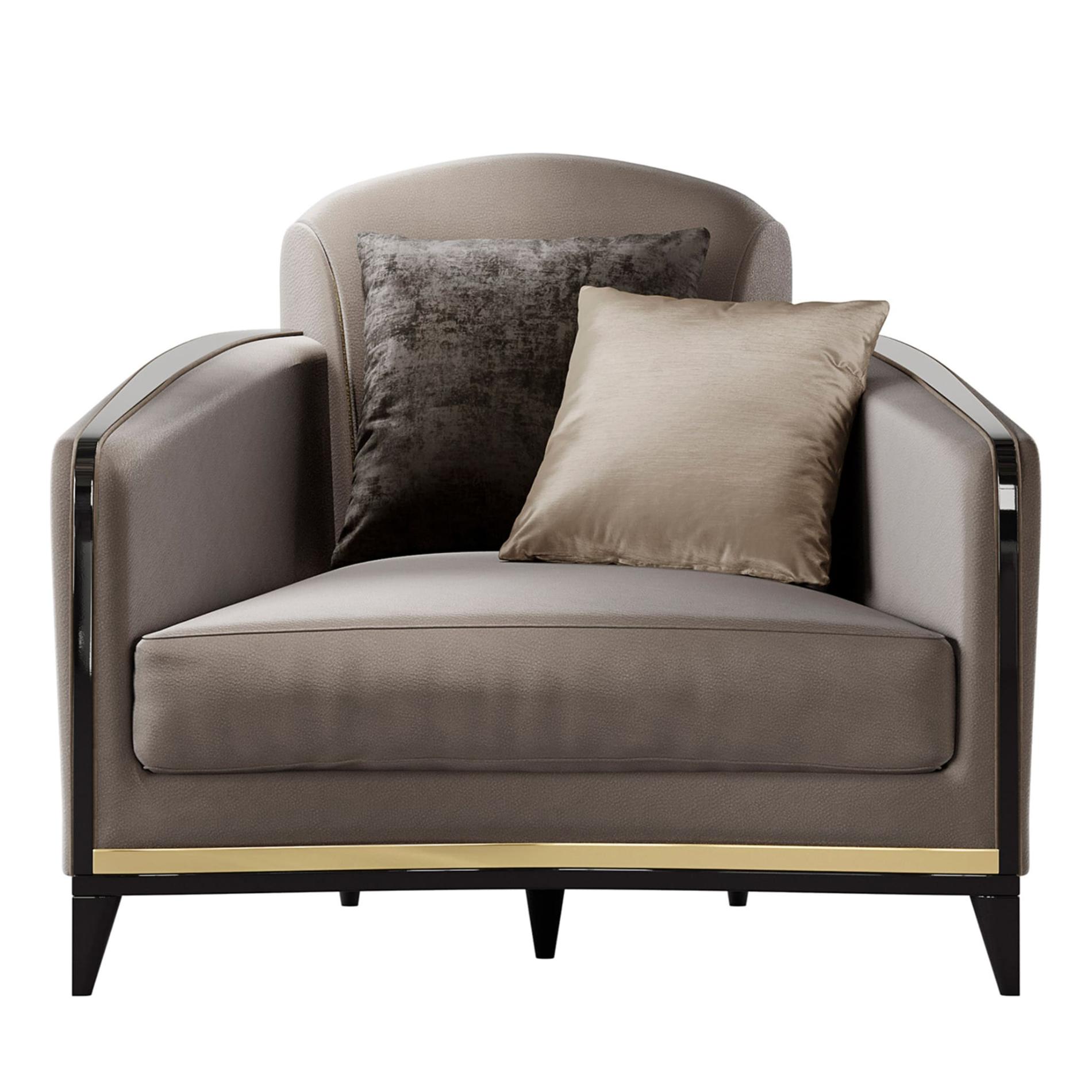 Luxury Grey Armchair | Configuration: With Cushions