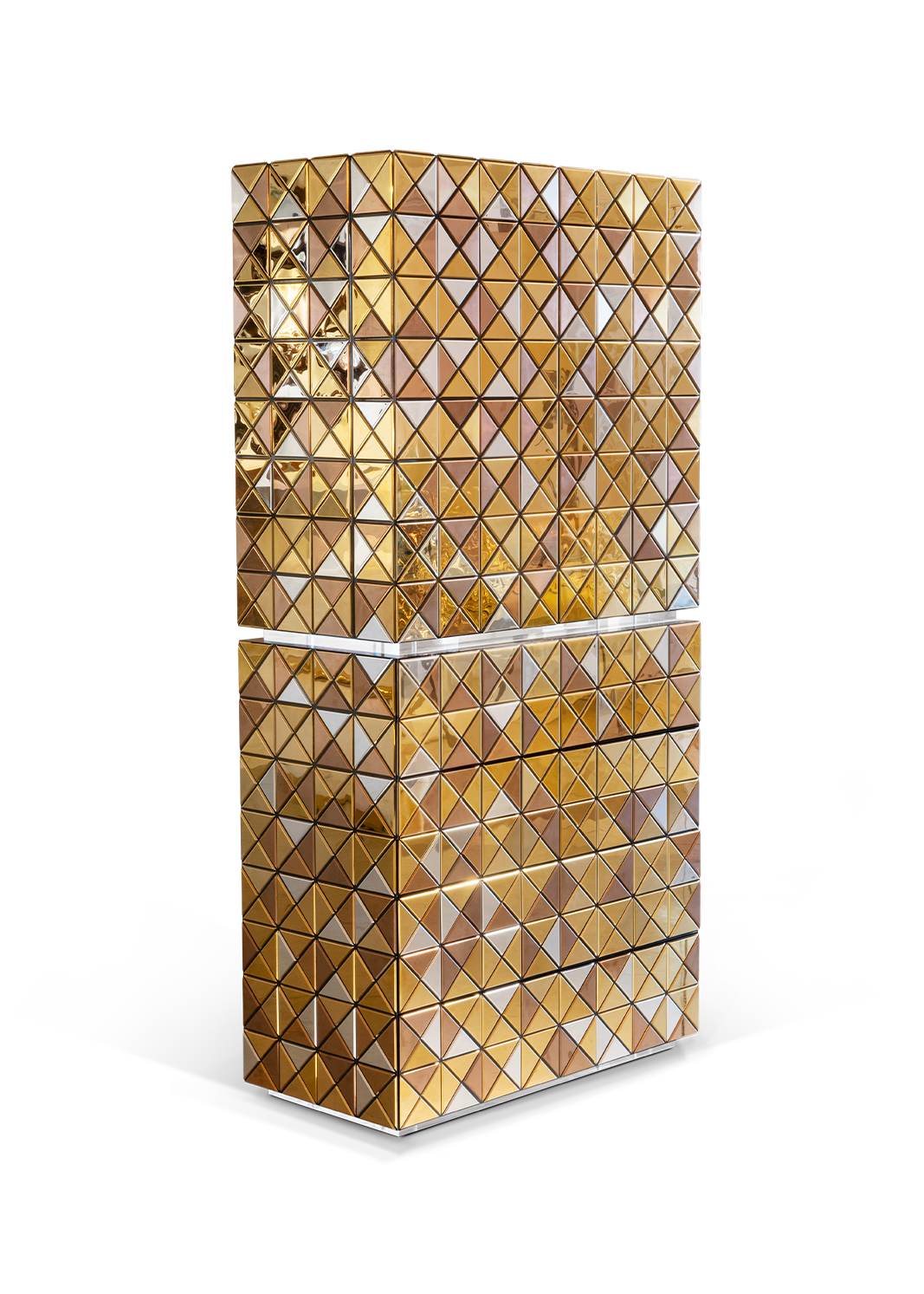 Mosaic II Gold Designer Cabinet