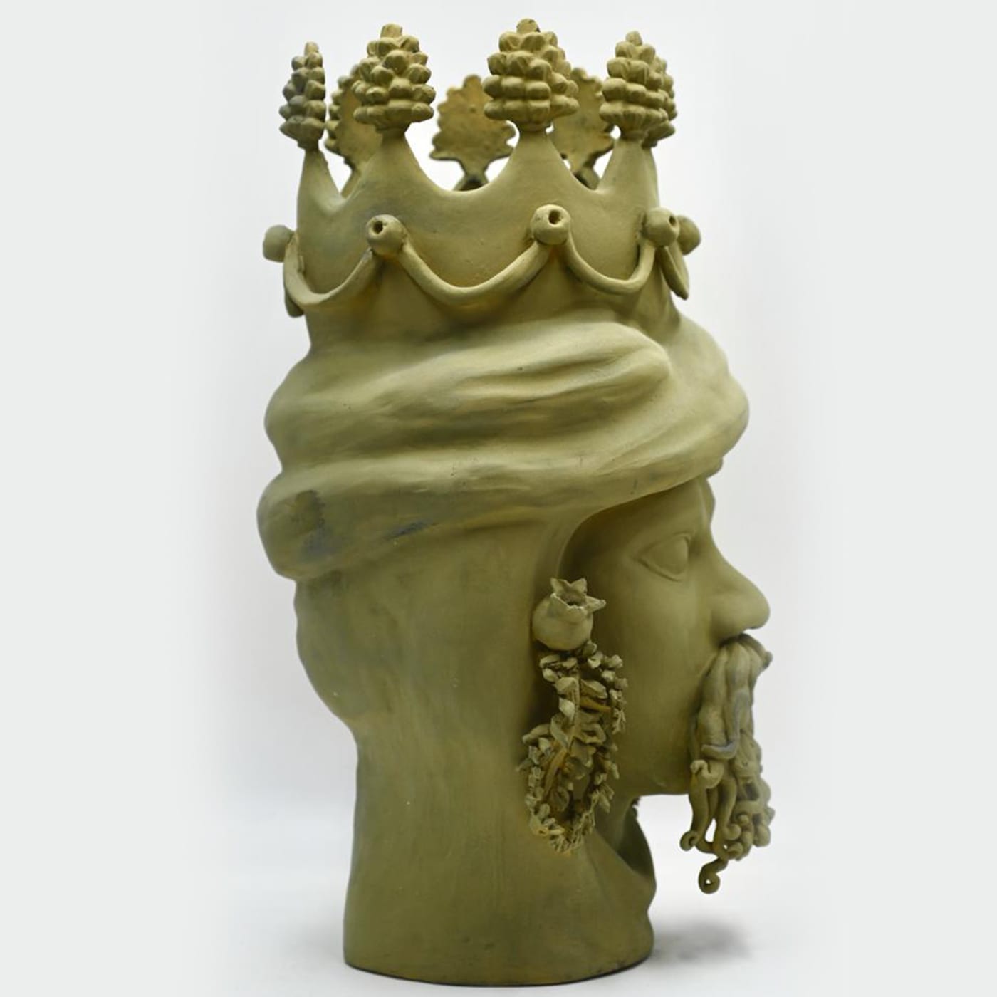 Pistachio Moor's Head Italian Artisan Sculpture