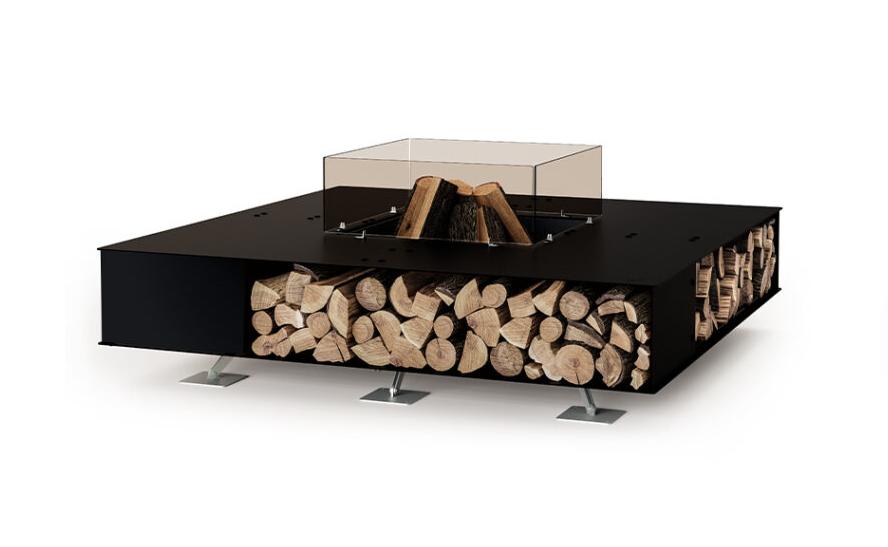 Square Black Outdoor Fire Pit