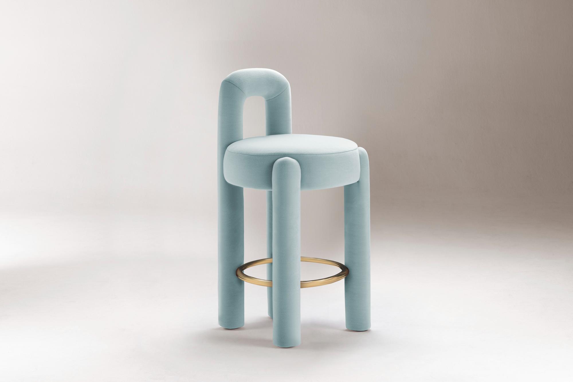 Marlon Light Blue Bar Stool