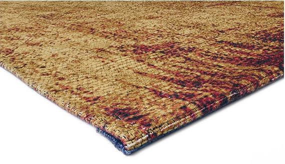 Abstract Blue / Gold Modern Rug